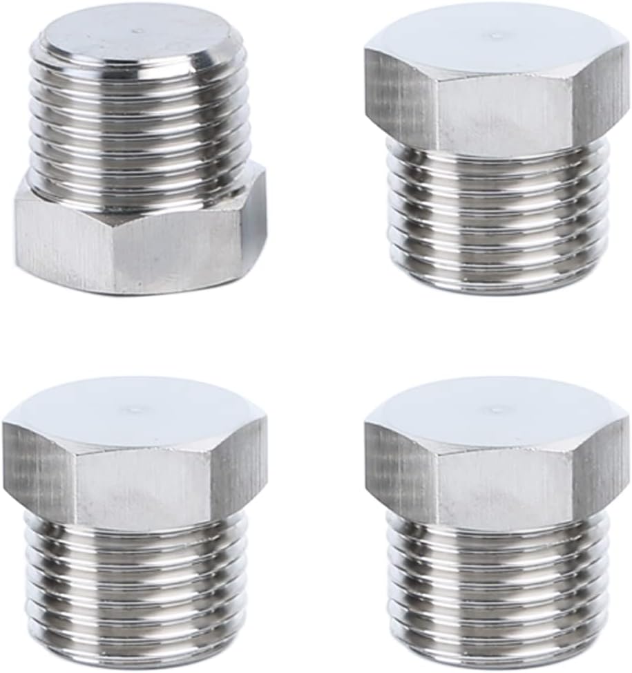 Amazon.com: Outer Hex Head Thread Pipe Plug Fitting, ZESE 4PCS 1/4