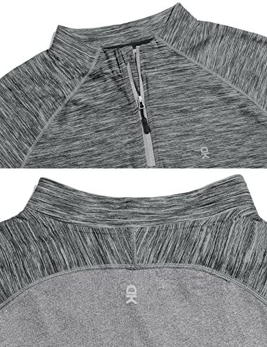 Little Donkey Andy Pulôver masculino leve com zíper 1/4 de quarto, camisas atléticas de manga compri