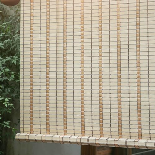 Tenda in Bambu per Esterno Tapparella Bamboo Avvolgibile Tapparelle PVC Impermeabili/Resistenti Alle Intemperie Tende Di Bambù Privacy Per Finestre Persiane Portico Pergola 50 90 110 120 150cm