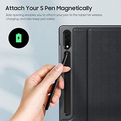 TiMOVO Case for Samsung Galaxy Tab S8 Ultra 14.6 Inch 2022 with S-Pen Holder, Lightweight PC Hard Cover Magnetic Protector Holder with Auto Sleep/Wake Fit Galaxy Tab S8 Ultra(SM-X900/X906), Black