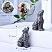 Ytbeoxk 2.1 Inch Flame Stone Wolf Crystal Statue,Gifts Healing Crystal Decor，Wolf Totem Figurines Stone Energy Gemstones, in Bedroom Office Christmas Meditation Gifts for Men Gril Women