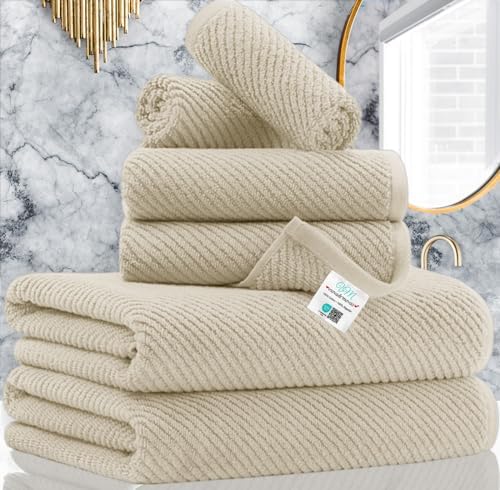 VOOVA & MOVAS Bath Towel Sets - 100% Cotton | Quick Dry | Light W...