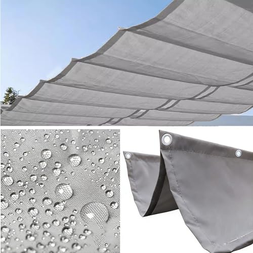 Pare-soleil pergola tonnelle imperméable anti-UV store rétractable terrasse - 2