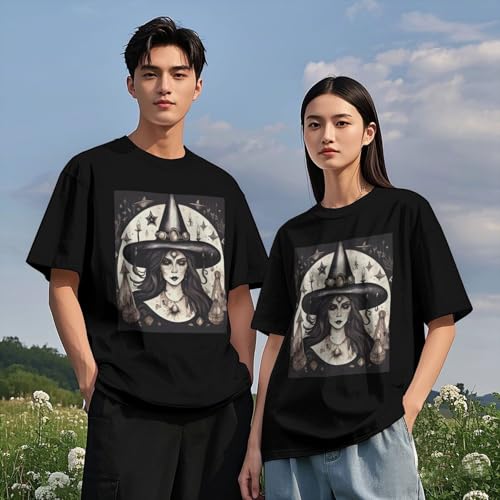 T-shirt magic witchcraft ample en coton pour masquer les complexes avec style - 6