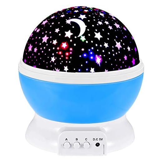 SnowCinda Brinquedos para meninos de 2 a 8 anos, luz noturna infantil com rotação de 360 graus e mudança de luz de 8 cores, luz de projetor de estrela da lua para crianças, melhores presentes para meninos de 4 a 6 anos (azul)