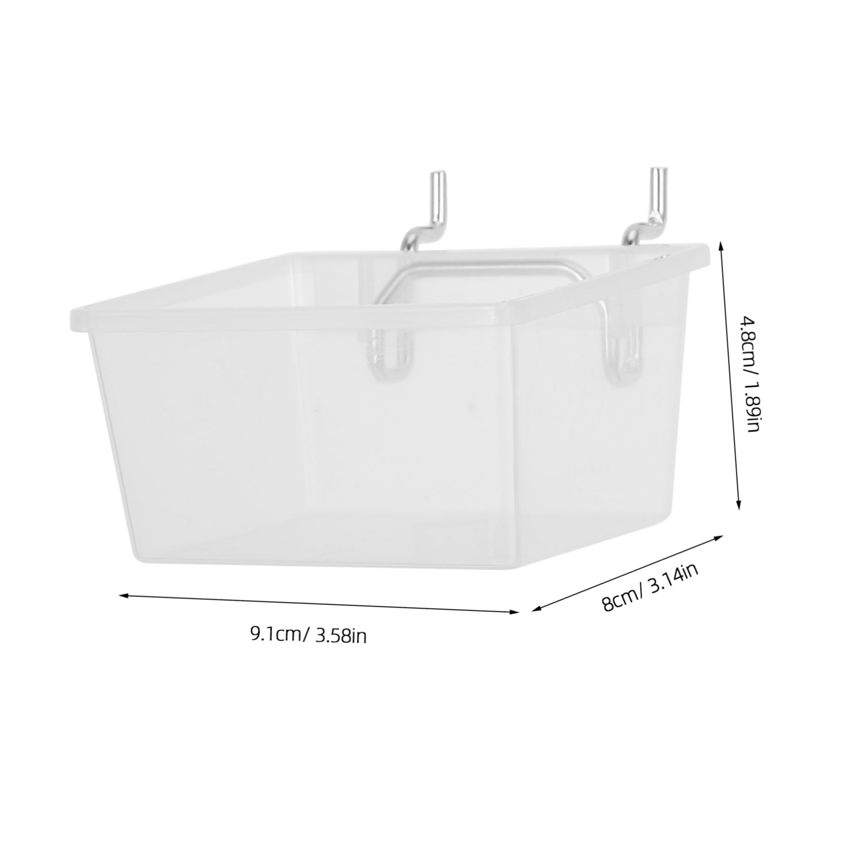 AUTSUPPL Pegboard Bins Set 6pc Slanted Hooks Bins Aluminum Siding Organiser for Workshop Garage