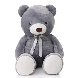 MaoGoLan Giant Grey Teddy Bear 47 inch 4 feet Large Stuffed Gray Teddy Bears Stuffed Animals for Girlfriend Children