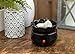 Black CANDLE WARMER 2 piece Tart Warmer