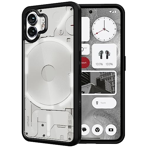 KAPAVER Back Cover Case Compatible with Nothing Phone 2 5G (PC+TPU) (Black)