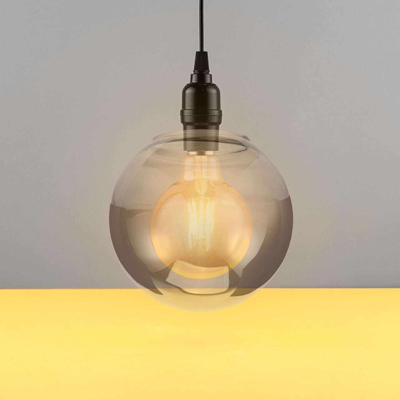 Ball Glass Lamp Shade Ceiling Light Fixture Amber Replacement Globe for Pendant Lights