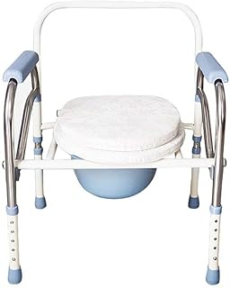 LKAIBIN Taburetes de baño taburetes de baño silla de inodoro para personas mayores, silla de baño plegable, inodoro ajustable, silla móvil con reposabrazos, asiento de ducha antideslizante