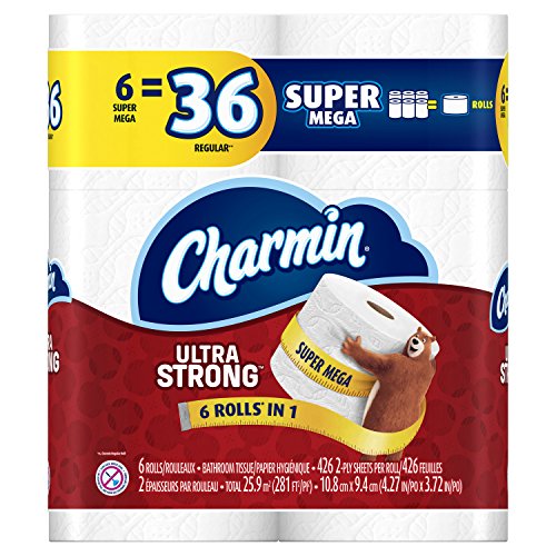 Image of Charmin Ultra Strong Toilet Paper Super Mega Rolls, 6 Count