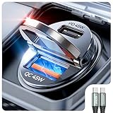 اينوبي شاحن سيارة بمنفذ USB C لجوال ايفون 16 بقدرة 90 واط لموبايل 15 سريع مع كيبل نايلون نوع بطول 3.3 قدم ولاعة سجائر صغيرة وسامسونج S24 الترا بيكسيل 7 برو ايباد أسود