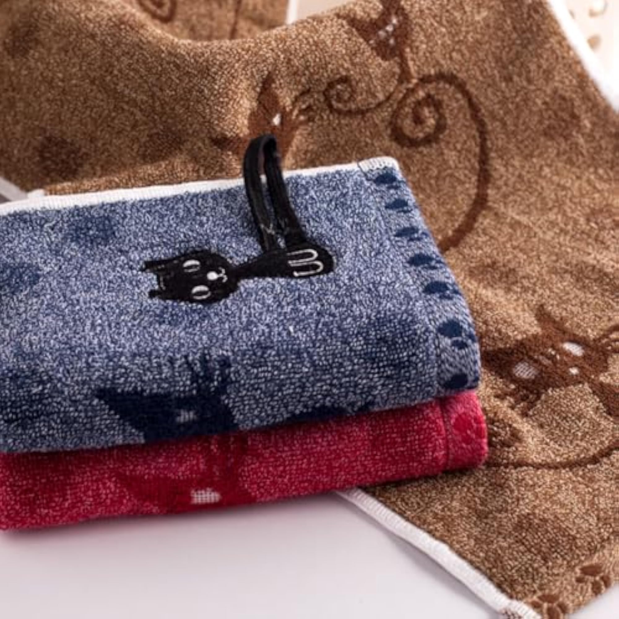 Cute Kitten Design Hand & Face Towels, Set of 3