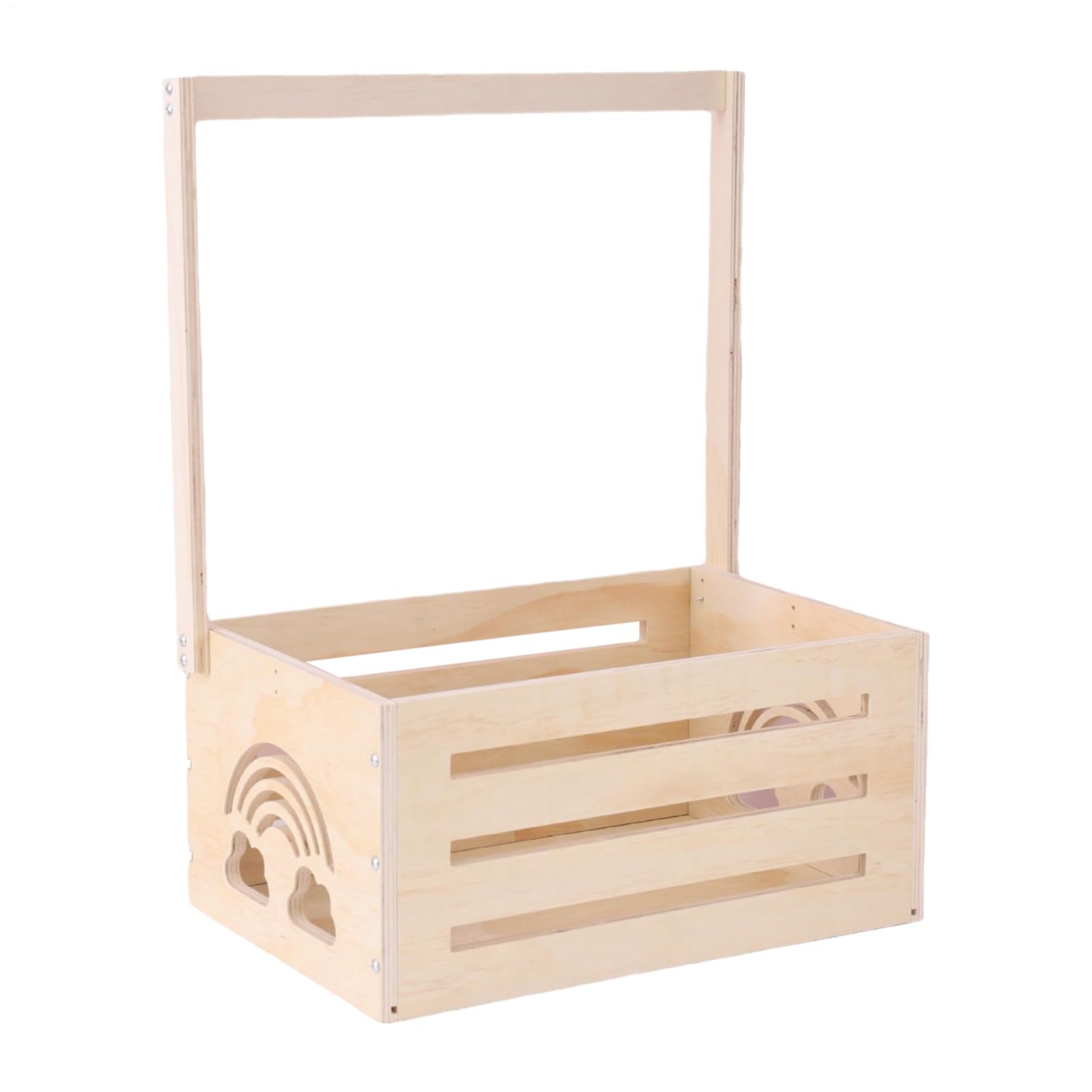 Armoire en bois pour baby shower – Élégante boîte pour baby shower, crochet en bois polyvalent pour bébé | Armoire avec poignée, panier à linge de grande capacité pour couches et serviettes de bain