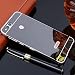 Produktbild TAITOU Huawei Honor7X/Mate SE Mirror Case, Shiny Awesome Make-up Mirror Plated Aluminum Metal Frame Bumper Slim Cover, Cool 2 in 1 Ultralight Thin Phone Case for Huawei Honor 7X Black