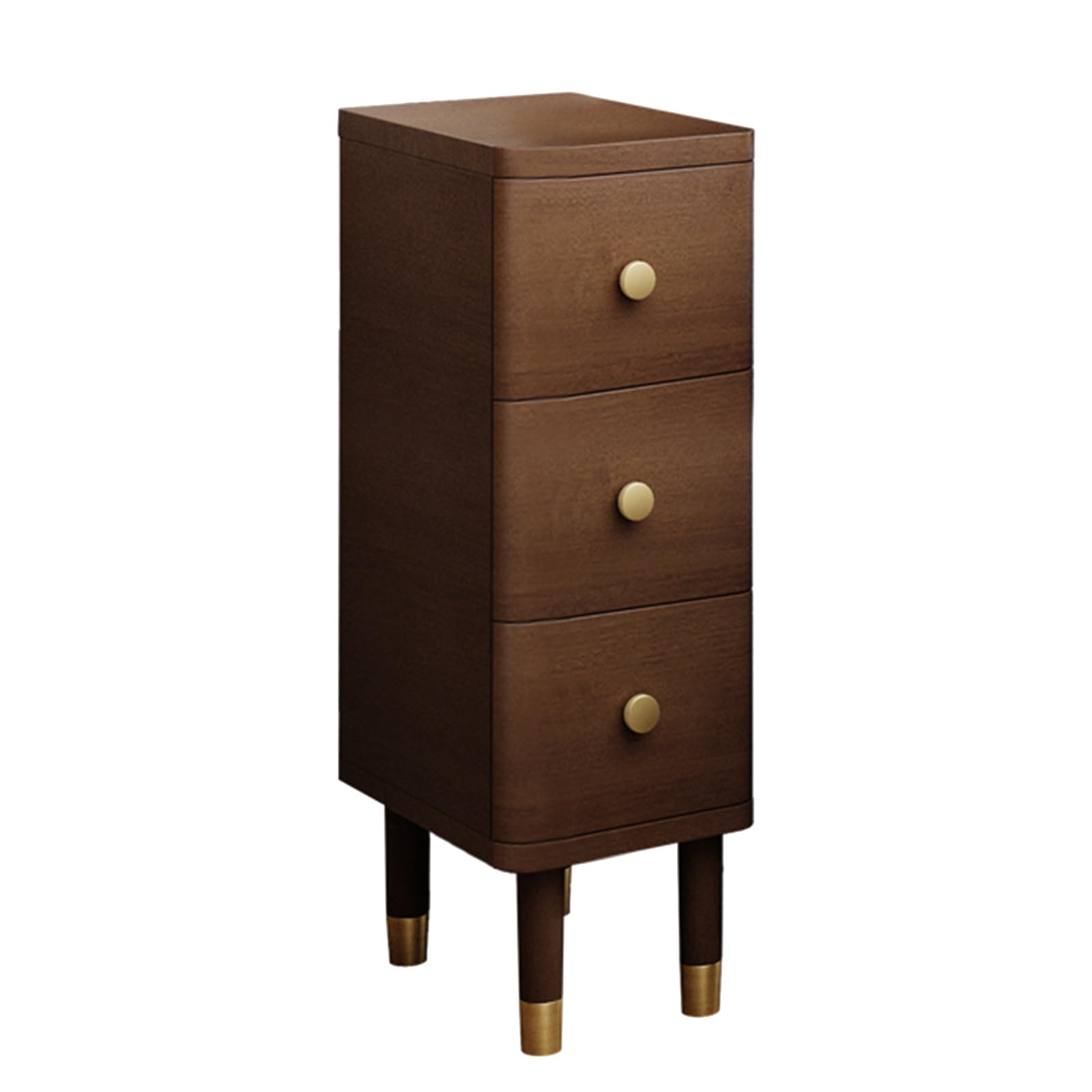 Table de chevet étroite 15 cm petit meuble de rangement marron salon chambre
