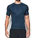 Under Armour Men's Heatgear Armour Printed Short Sleeve Compression Shirt,True Ink (918)/Anthracite, Large
