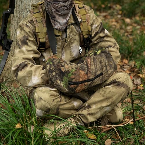 RunNico Camo Hand Muff Warmer - Unisex Camo Hunting Hand Muff - Camouflage Hunting Waist Pouch for Hunting, Camping, Outside Working, Hiking, Football, Golf Activities