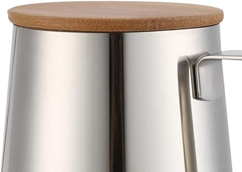 Miniatura 7 de Hervidor de café con cuello de cisne de acero inoxidable de 12 oz11.8 fl oz, cafetera de boquilla larga y estrecha hervidor de goteo de mano para