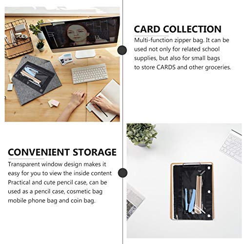 Cabilock 6 Pcs 3 Argolas para LÃ¡pis Pasta Ponch Estojos para LÃ¡pis Bolsa Bolsas de Viagem Multiuso