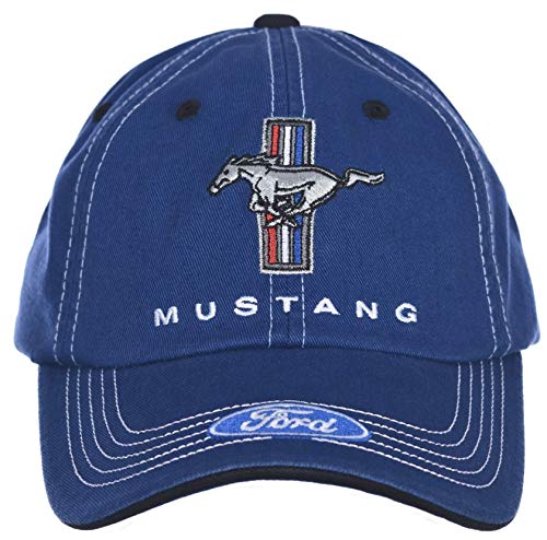 Mustang Ford Tri-Bar Logo Blue Hat