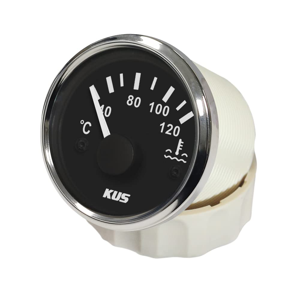 KUS impermeabile Temperatura dell'acqua Indicatore di indicatore di temperatura 40-120℃ con retroilluminazione 12V/24V 52mm