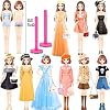 Magnetic Dress Up Dolls, Magnetic Doll Dress Up Kits Magnetic Paper Dolls Pretend Play Set for Girls Ages 4 Years and Up Kids Travel Activities Road Trip Car Ride Interactive Learning Imagine Gift