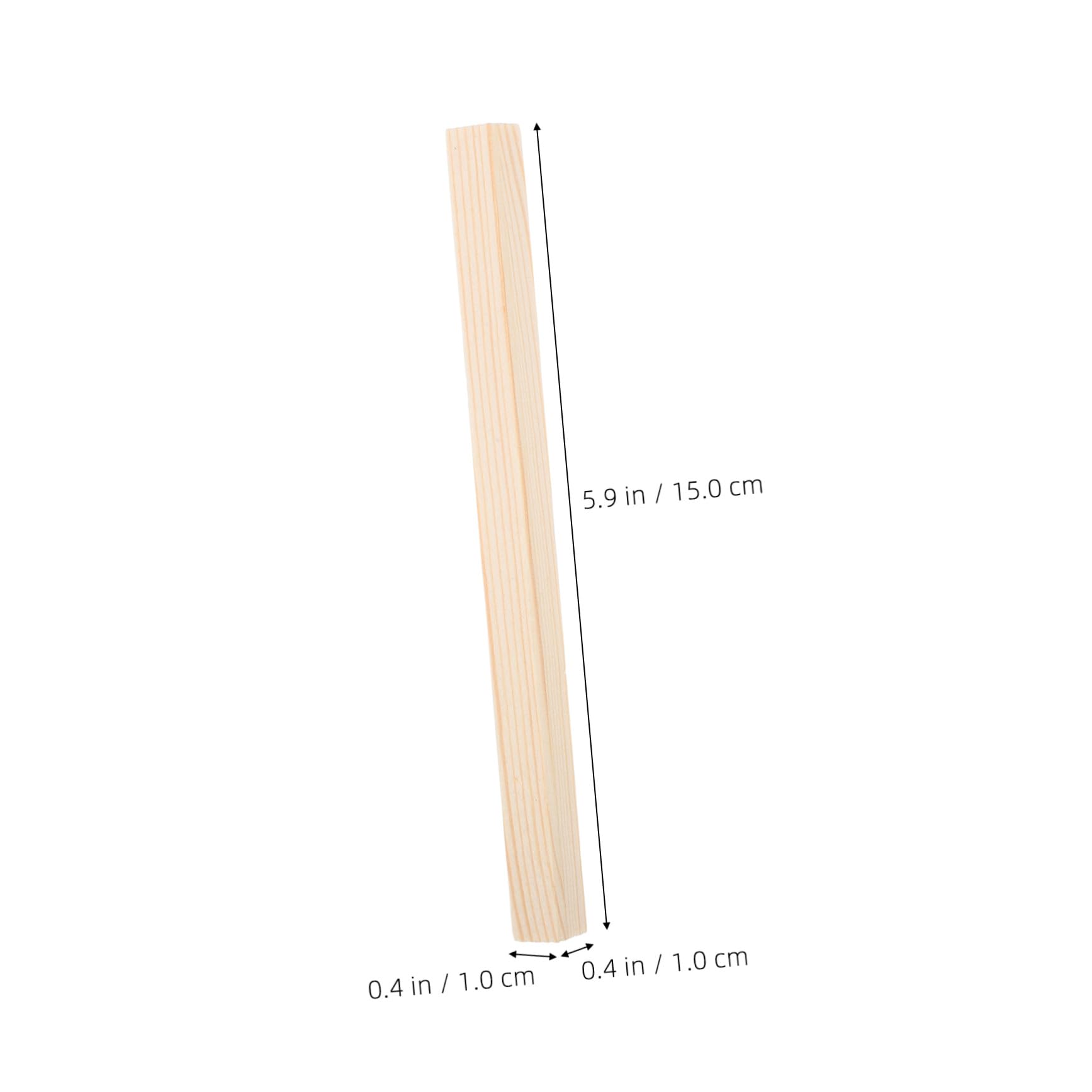 50 Stück Quadratische Holzstäbe Glatte Unbehandelte Holzdübel für Basteln Modellbau DIY Holzstreifen Kreative Holzstäbe für Malen Schneiden Kleben Stabiles Naturmaterial