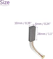 Vista 4 de DMiotech Paquete de 2 cepillos de carbono de 1.063 in x 0.394 in x 0.236 in para motor eléctrico