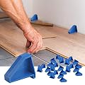 Flooring Spacers,Laminate Wood Flooring Tools,Compatible w/Vinyl Plank, Hardwood & Floating Floor Installation etc,Hardwood Flooring w/1/4 Gap,Special Triangle Stay in Place (24pack)