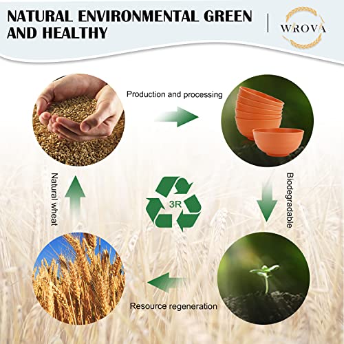 Wheat Straw Bowls Set 60 Oz Unbreakable Large Cereal Bowls Set Of 6 Microwave And Dishwasher Safe Bowls Big Bowls For Eating Bpa Free Eco Friendly Soup Bowl For Serving Oatmeal And Salad Orange #TOP4