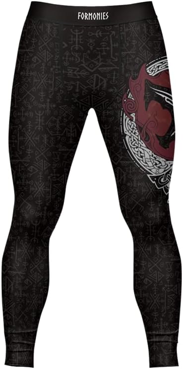 Viking Men's Compression Spats BJJ Men Tights for Working Out Training MMA Jiu Jitsu Grappling