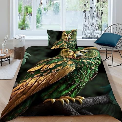 Housse de couette single animaux imprimé 3D microfibre garçon 135x200cm - 3