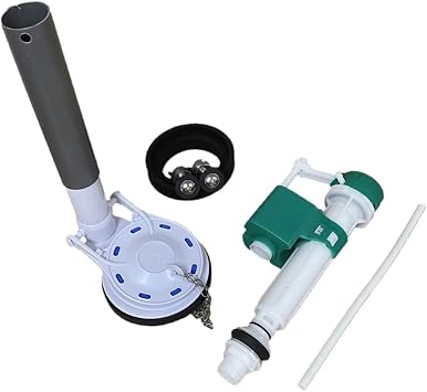 Glacier Bay Flush Valve & Fill Valve Toilet Repair Kit for 3 inch, Two Piece Toilets Includes Overflow Extension Tube