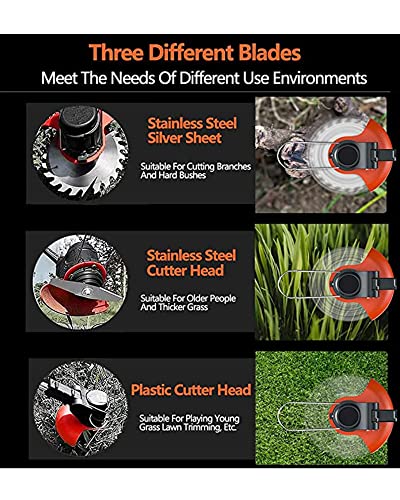 image for ZREBZYR Cordless Lawn Mower with Battery and Charger,21V Lawn Trimmer 