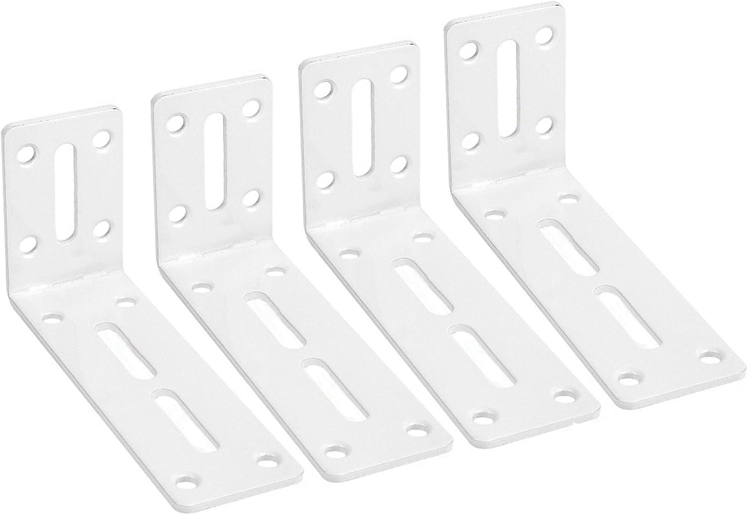 Floating Shelf Bracket, Shelf Brackets Heavy Duty, Metal Wall Bracket, L Brackets Heavy Duty for Home Bookshelf, Kitchen, Garden DIY & Decor(White,7in)