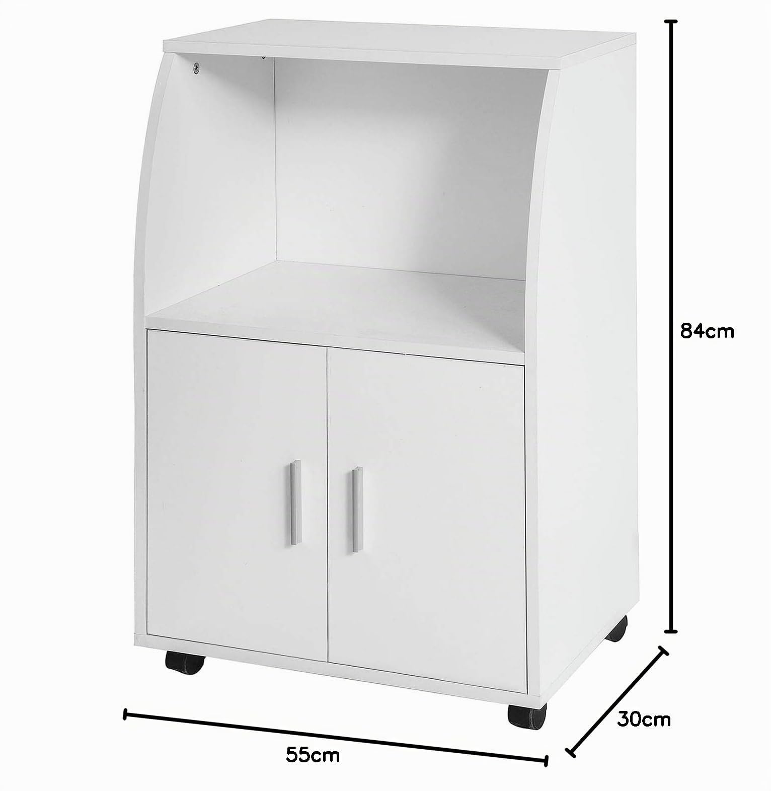 SoBuy Desserte Cuisine avec Étagère, Roues & Étagère Réglable, 92×59×40cm