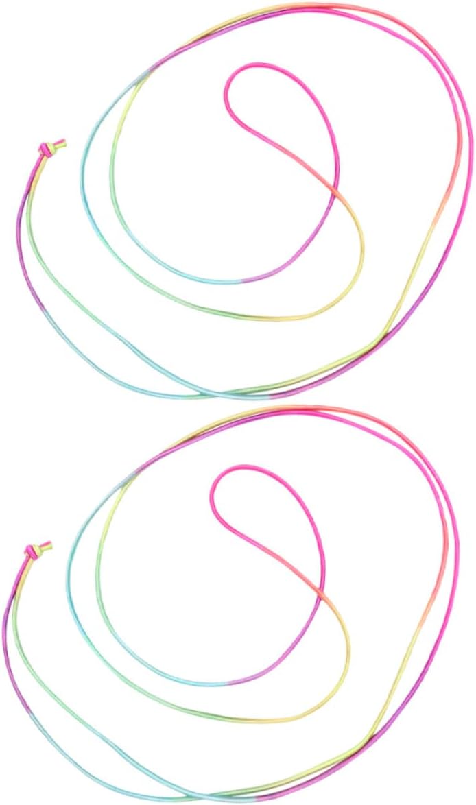 BESPORTBLE 2pcs Jump Rope Colorful Elastic Rubber Bands for Boys Outdoor Sports Training Polyester Material