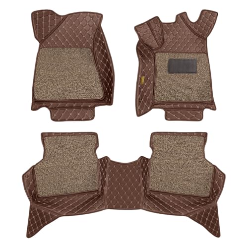 Image of Premium 7D Car Floor Mat for Tata Harrier EV | Coffee Beige