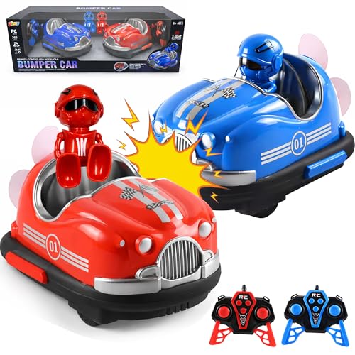 Image of Remote Control Bumper Car Toy for Two Players | 2.4GHz RC Bumper Car | High-Speed Racing Toy | USB Rechargeable | Fun Battle Game | Birthday Gift for Boys & Girls