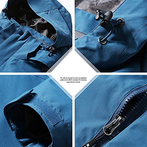 Veste de ski d'hiver chaud coupe-vent imperméable à capuchon MU M