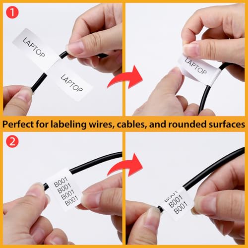 Image of Label KINGDOM TZe-FX251 1 inch Flexible-ID Tape Compatible with Brother Ptouch (Pack of 2)