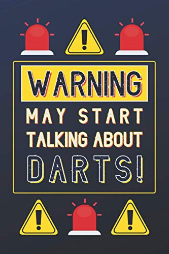 Warning May Start Talking About Darts!: Darts Gifts: Personalised Notebook or Journal: Blank Lined Paperback Book Gift image 2