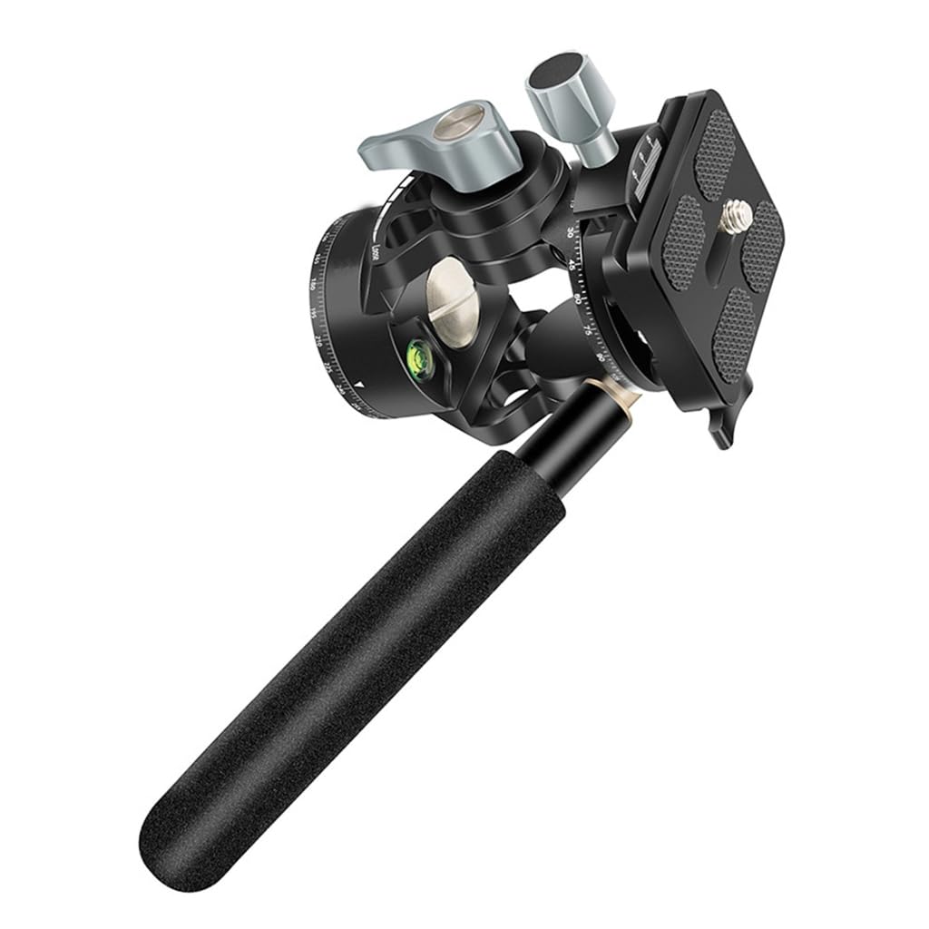 Doppio treppiede panoramico testa fluido Mini Pan Tilt Head Quick Release Plate Handle