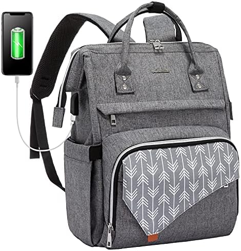 LOVEVOOK Laptop Backpack Women fits 17 Inch Large Travel Backpack for School Travel Casual Rucksack with USB Charging Port (17 inch, Navy)