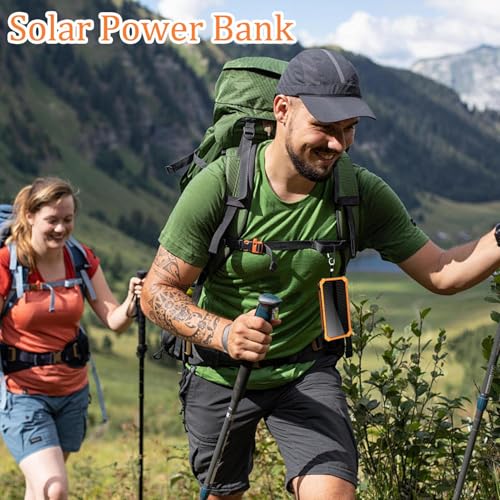 Cargador portátil de 20000 mAh con panel solar y construcción resistente 3
