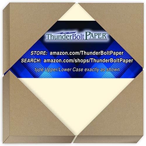 350 Natural Smooth Card Stock Sheets Paper - 4 X 4 Inches Small Square Card Size - 80# (80 lb/Pound) Cover Weight - Quality Paper - Smooth Finish