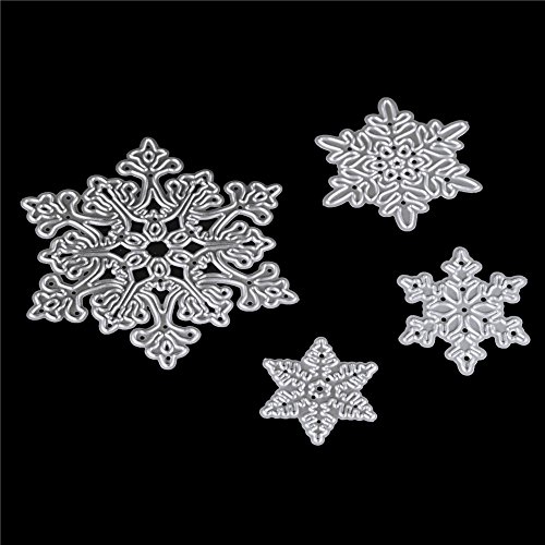 Decora Cutting Dies 4 Pcs Christmas Snowflakes Metal Stencil Template Mould Diy Scrapbook Album Paper Card Embossing Tool #TOP4