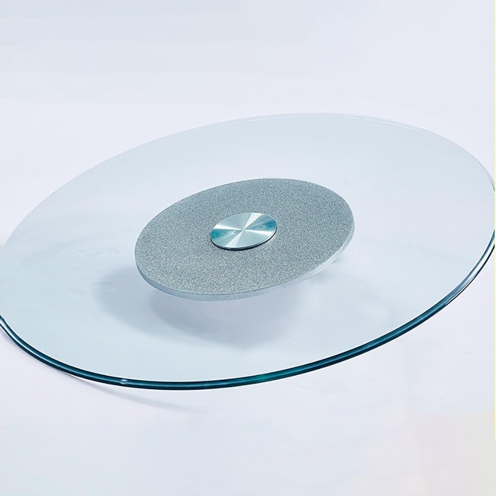 Plateau Tournant pour Table À Manger en Verre De 60 Cm, 71 Cm, 81 Cm – Plateau De Service Rotatif Silencieux À 360°, Facile À Nettoyer, pour Banquets Et Mariages (60 Cm/24 Pouces)